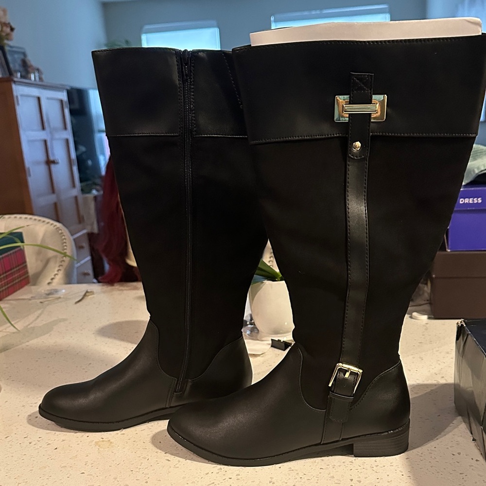 Karen Scott Black Over the Knee Boots
